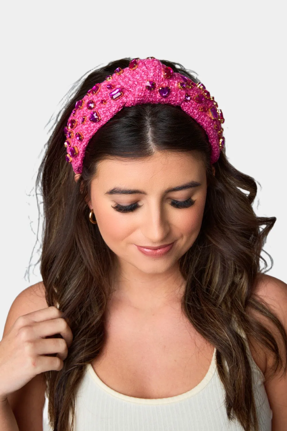 Brianna Cannon xx BL Eleanor Tweed Headband - Pink sold by Buddy Love product image thumbnail 2