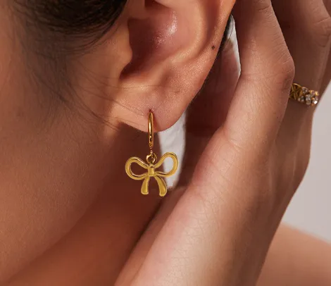 Lacey Dainty Hoop Gold sold by Buddy Love product image thumbnail 4