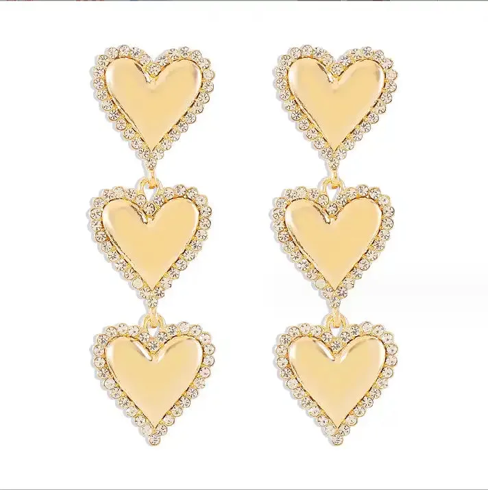 Layla Heart Earrings Gold sold by Buddy Love product image thumbnail 3