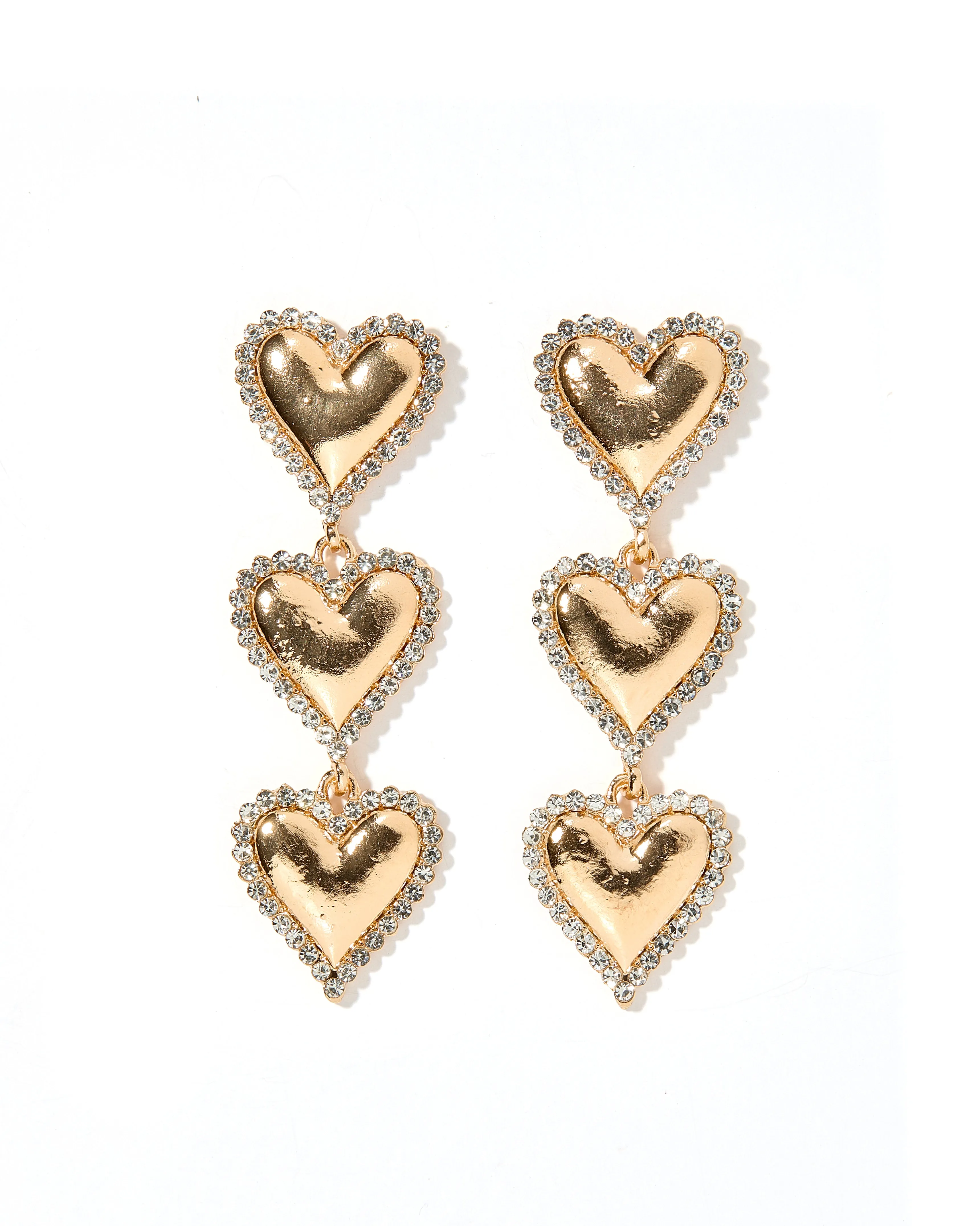Layla Heart Earrings Gold sold by Buddy Love