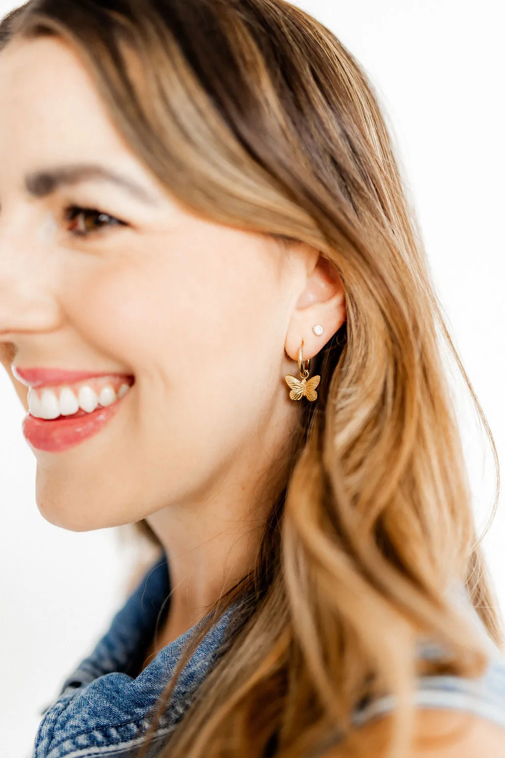 Faye Dainty Hoop Gold sold by Buddy Love product image thumbnail 3