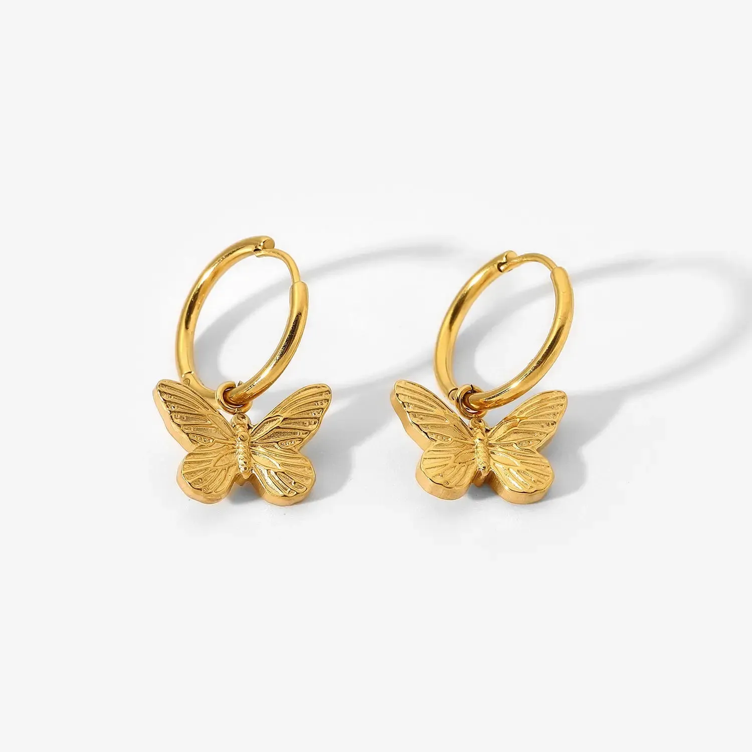 Faye Dainty Hoop Gold sold by Buddy Love product image thumbnail 4