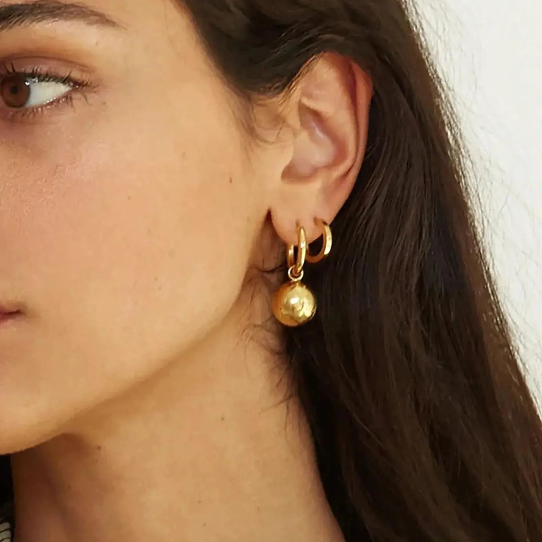 Charlotte Dainty Hoop Gold sold by Buddy Love product image thumbnail 2