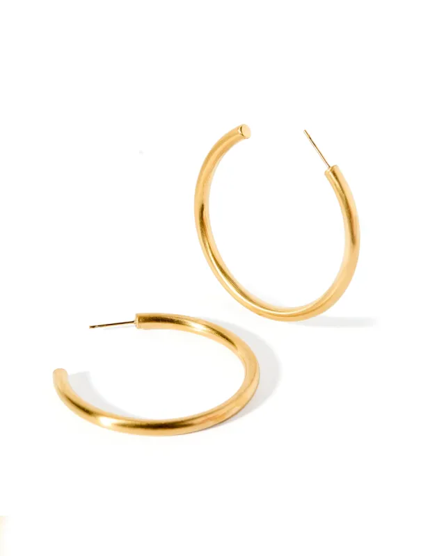 Stacy Hoop Earrings Gold sold by Buddy Love