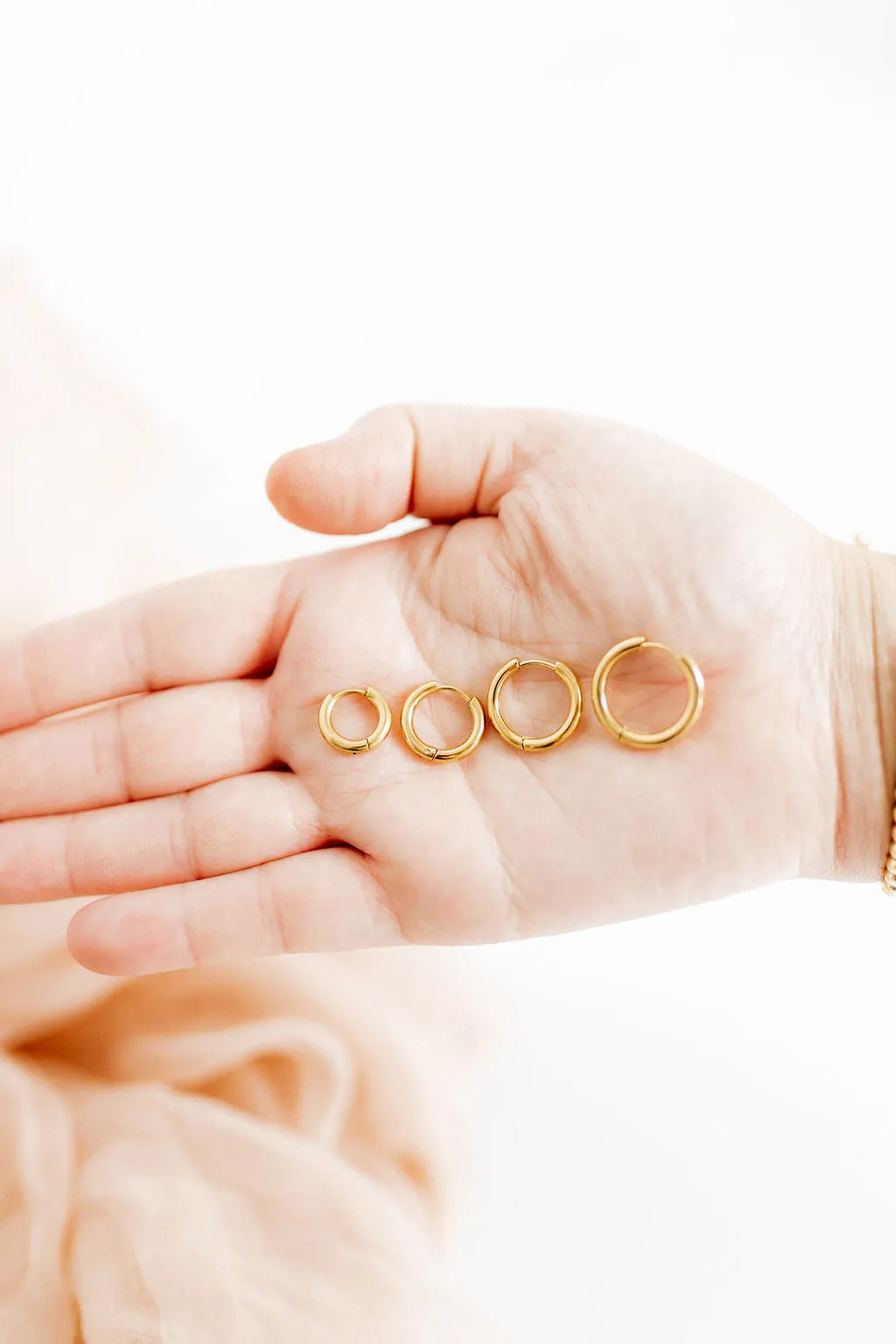 Scarlett Dainty Hoop Earrings - 12mm sold by Buddy Love product image thumbnail 4