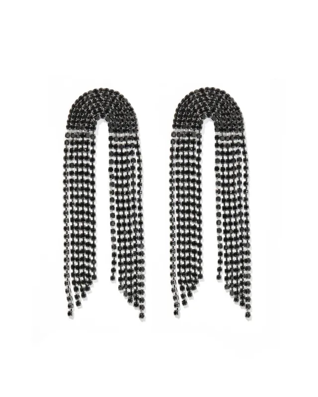 Blair Statement Earrings - Black sold by Buddy Love