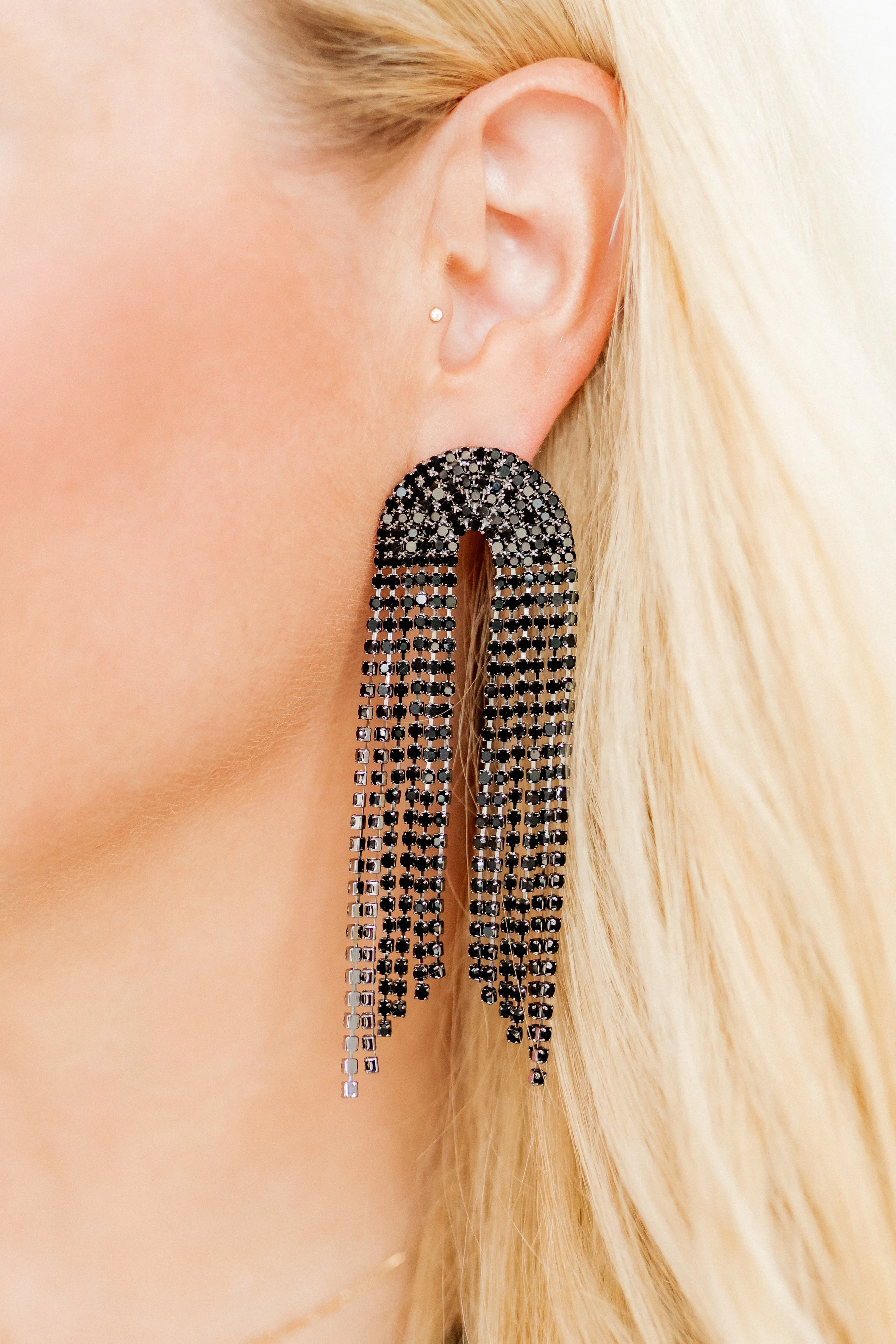 Blair Statement Earrings - Black sold by Buddy Love product image thumbnail 2