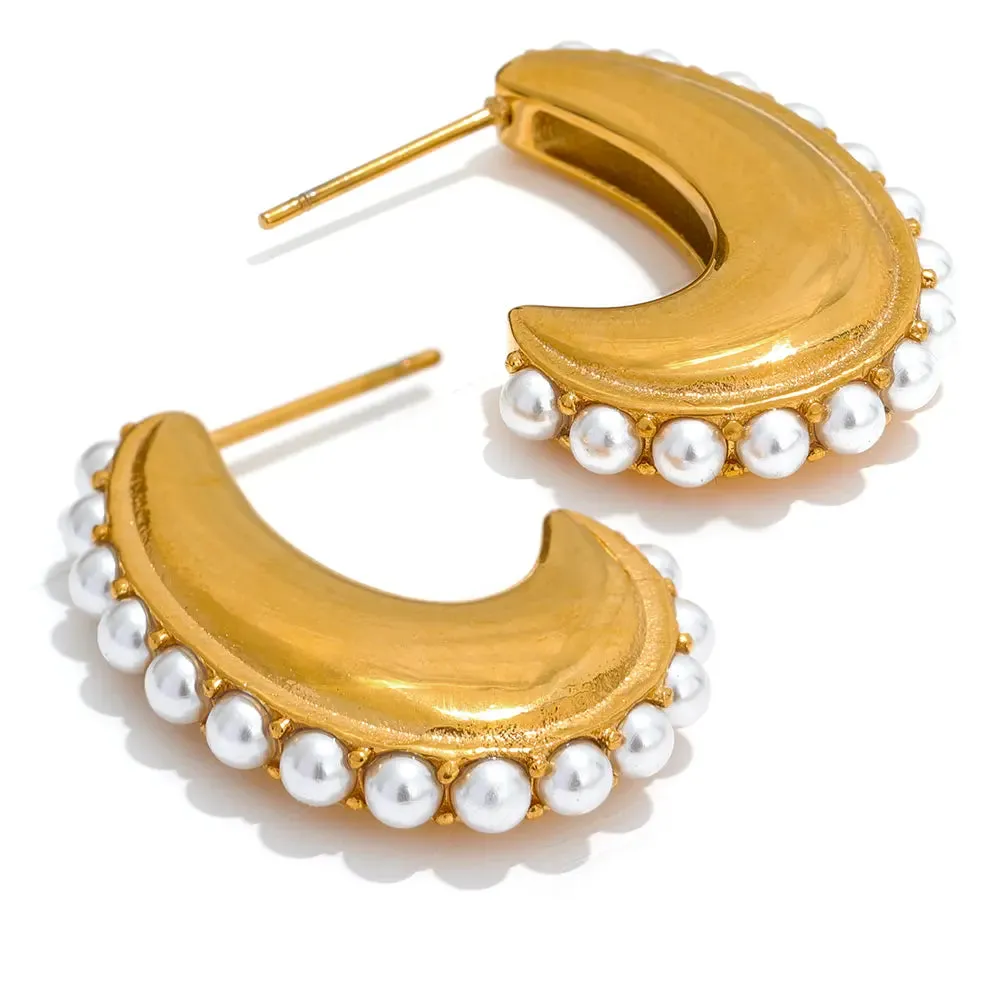 Wren Gold Hoop Earrings sold by Buddy Love product image thumbnail 5