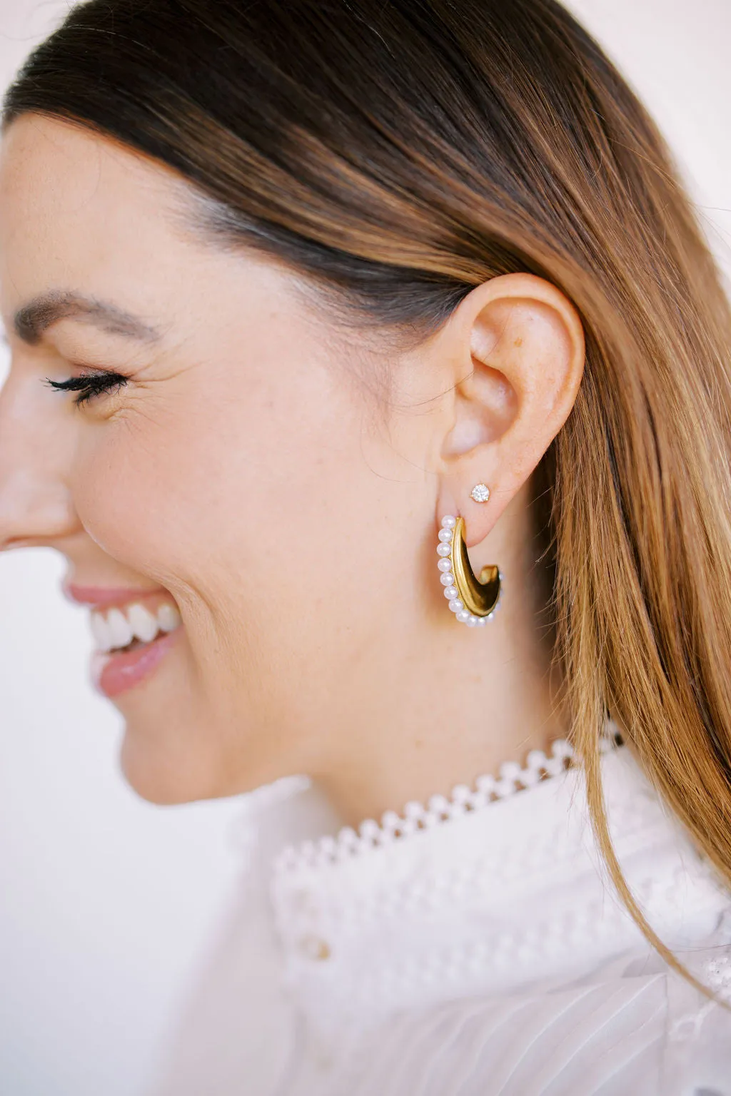 Wren Gold Hoop Earrings sold by Buddy Love product image thumbnail 4