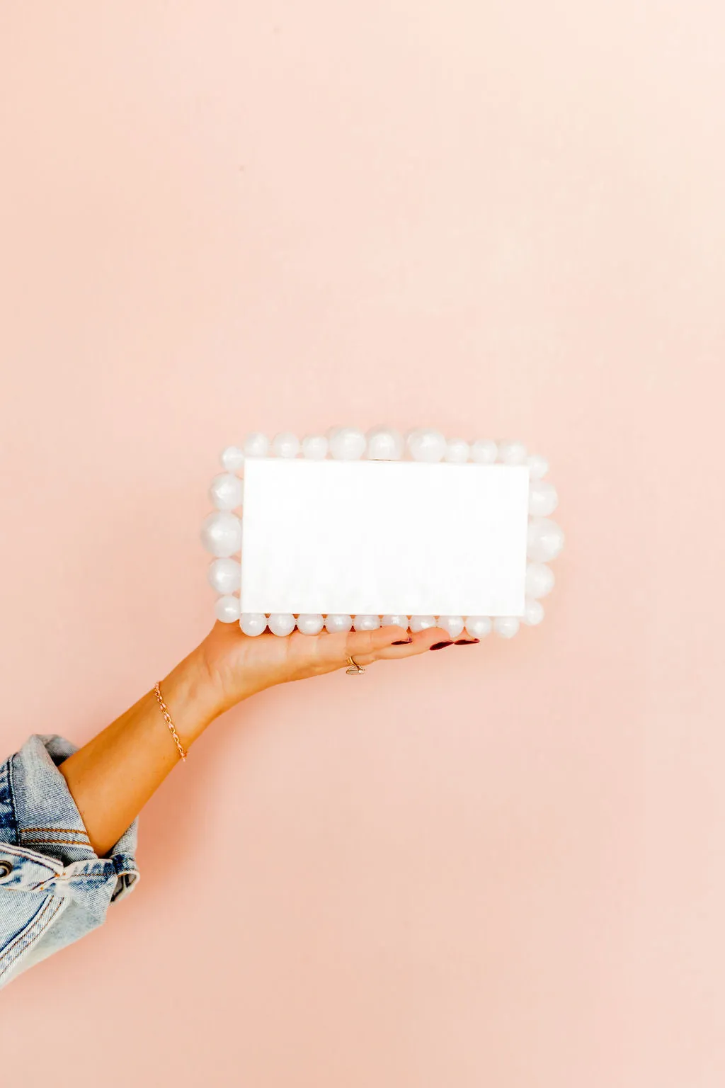 Daphne Clutch - Pearl White sold by Buddy Love product image thumbnail 3