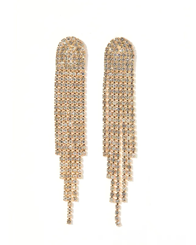 Carrie Gold Drop Earring sold by Buddy Love