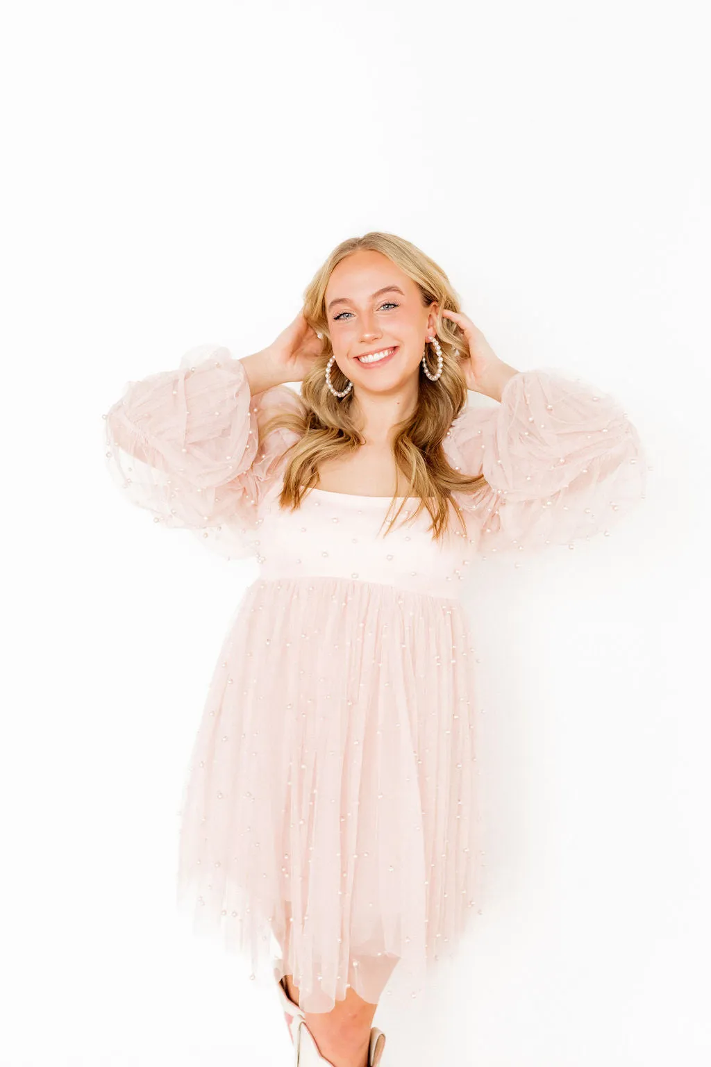 Jodi Pearl Hoop Earrings sold by Buddy Love product image thumbnail 4