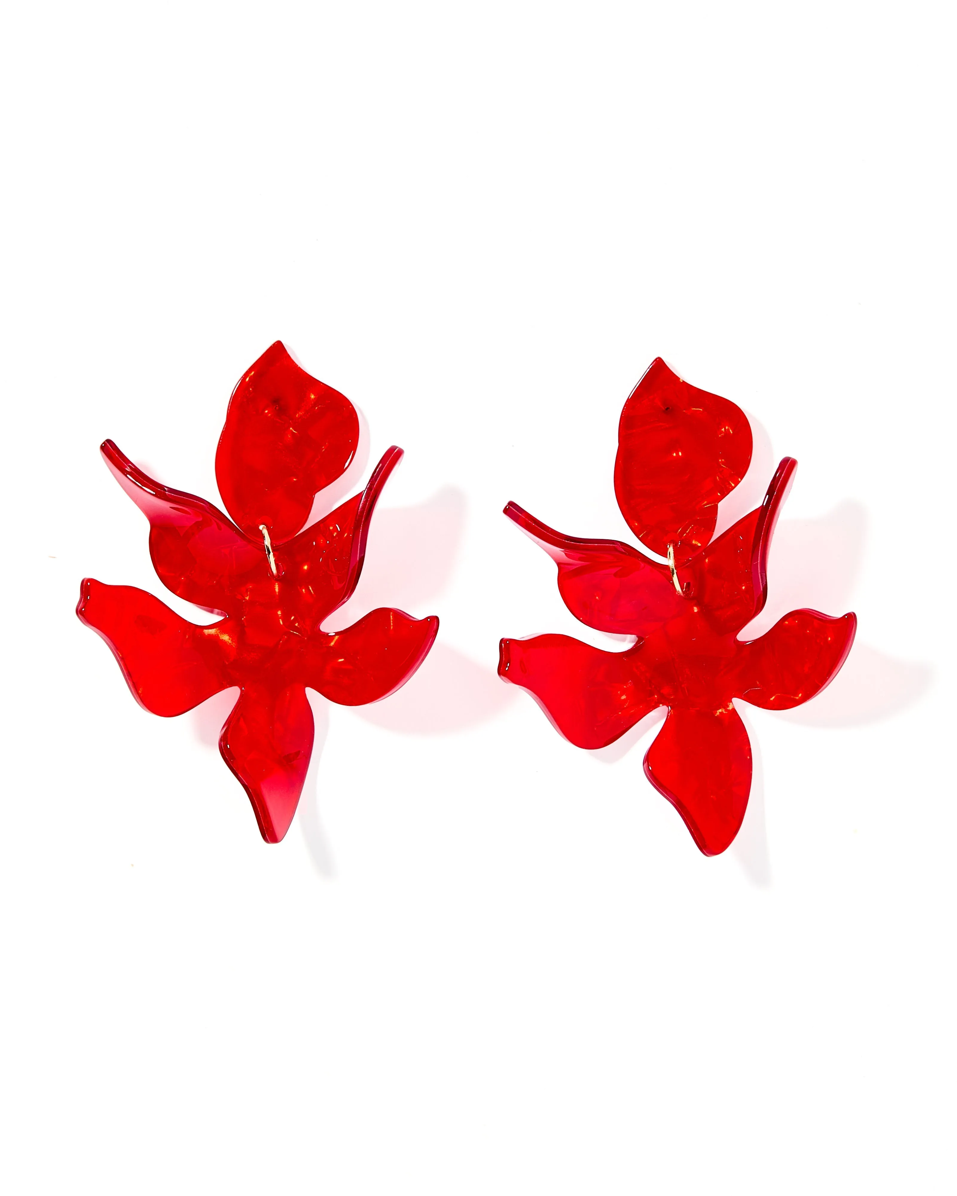 Flora Statement Earrings - Pearlized Red sold by Buddy Love