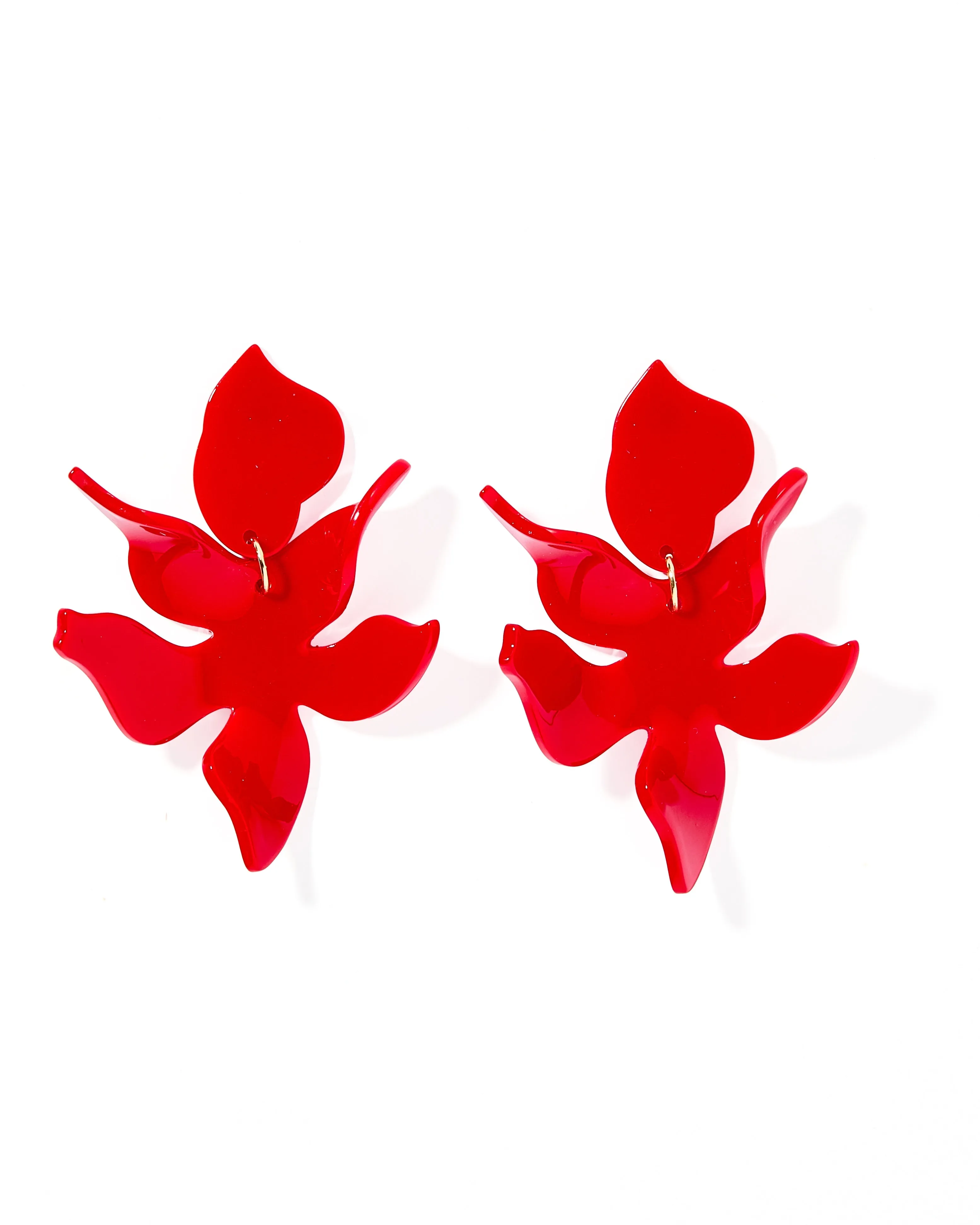 Flora Statement Earrings - True Red sold by Buddy Love