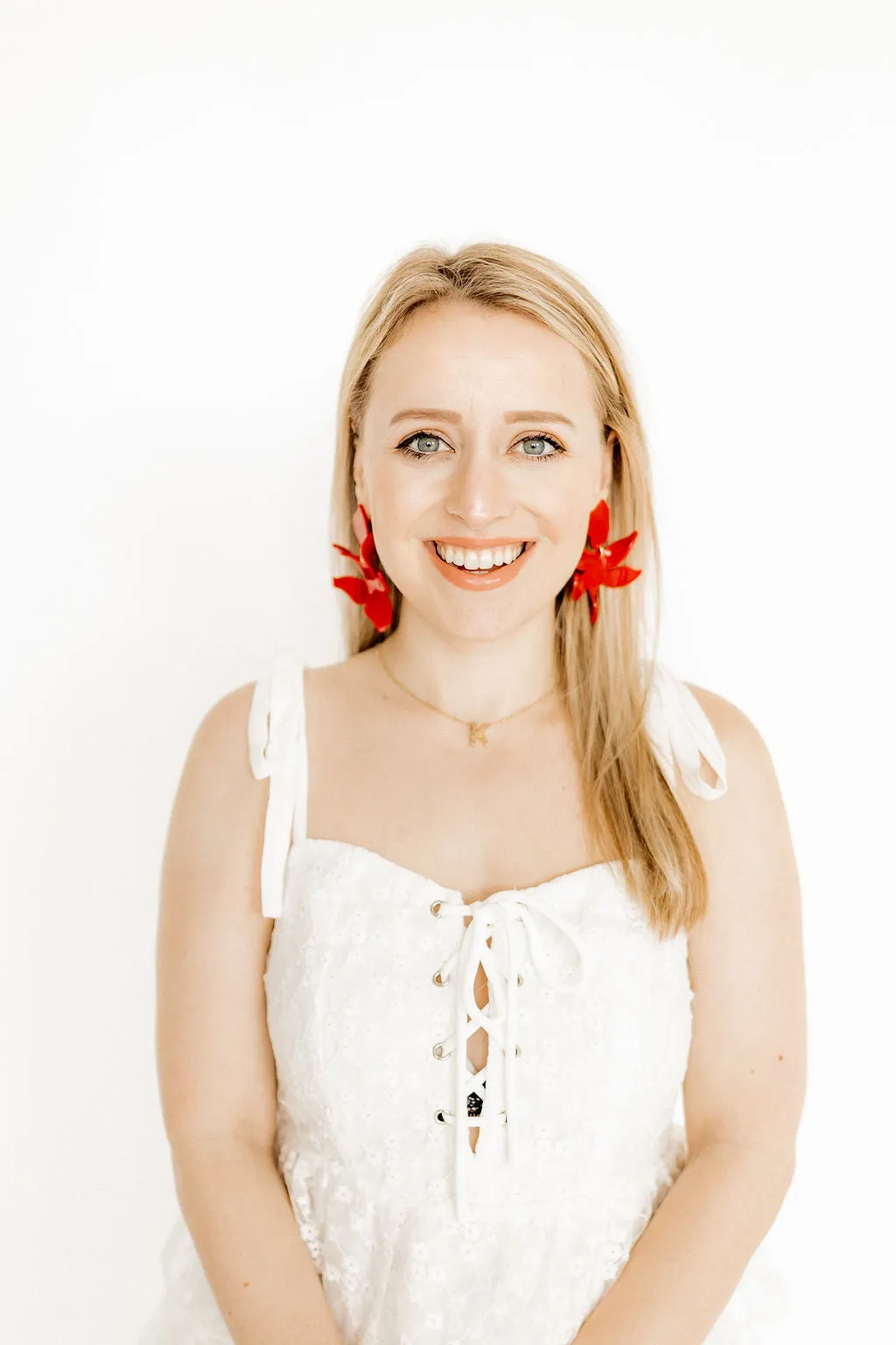 Flora Statement Earrings - True Red sold by Buddy Love product image thumbnail 5