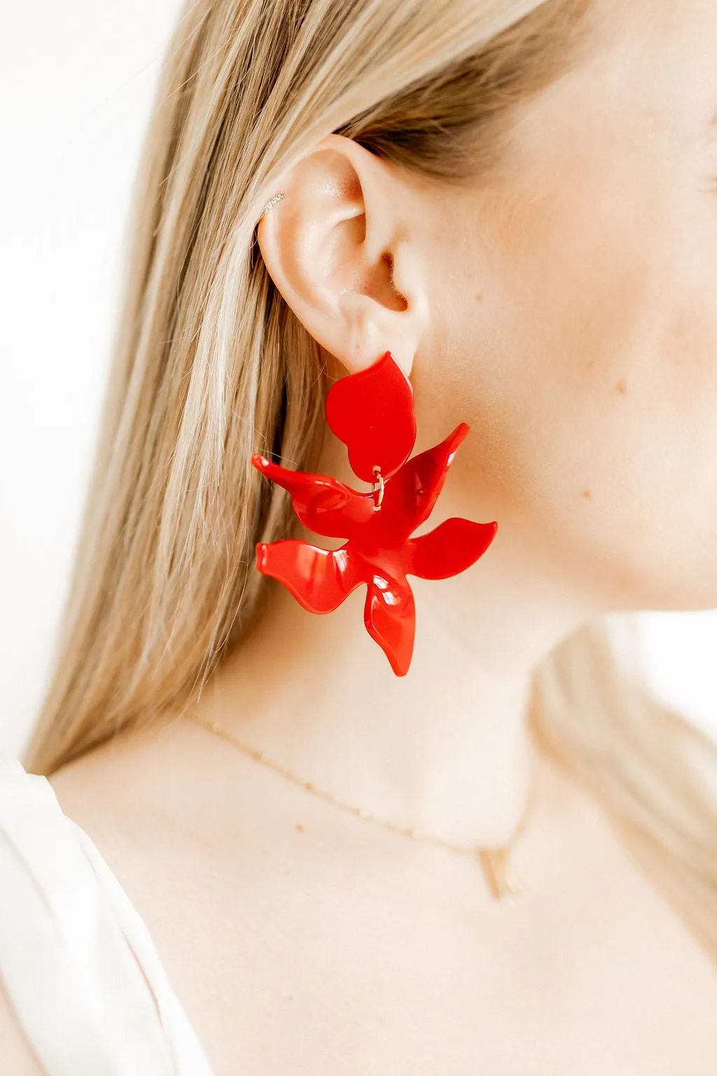 Flora Statement Earrings - True Red sold by Buddy Love product image thumbnail 2