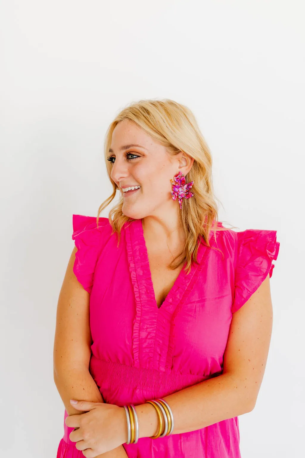 Flora Statement Earrings - Pink Multi sold by Buddy Love product image thumbnail 3