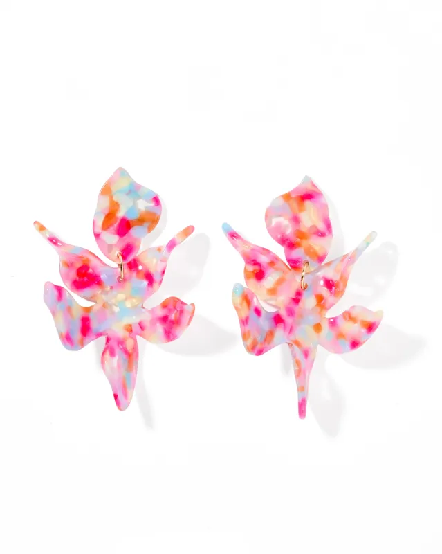 Flora Statement Earrings - Pink Sprinkles sold by Buddy Love