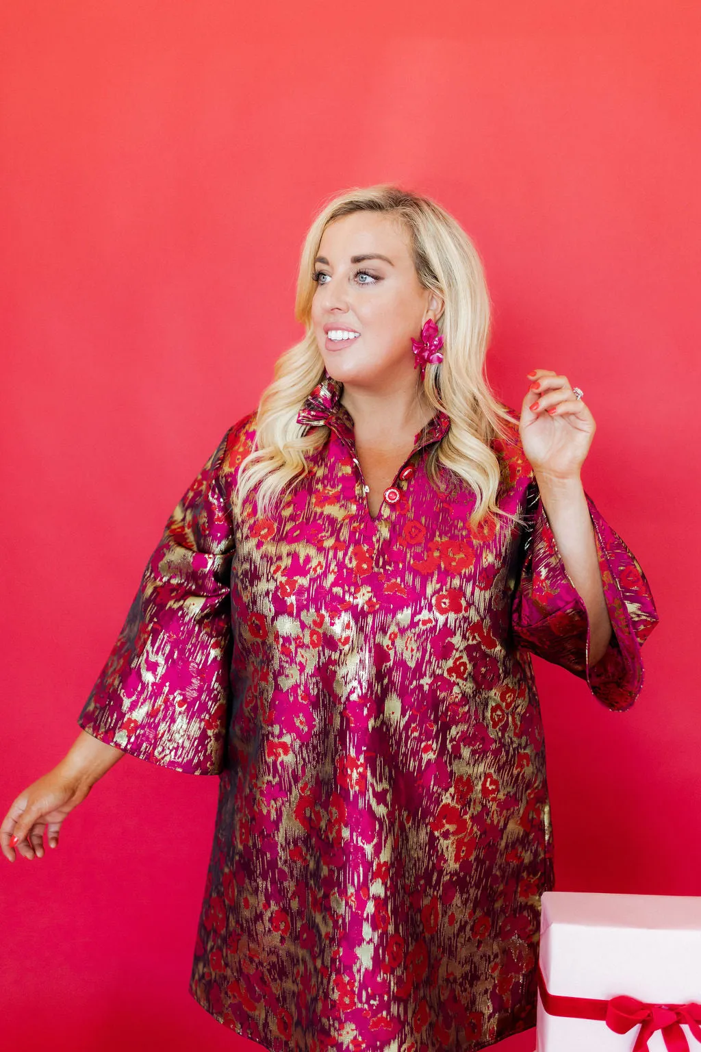 Flora Statement Earrings - Pearlized Pink sold by Buddy Love product image thumbnail 3