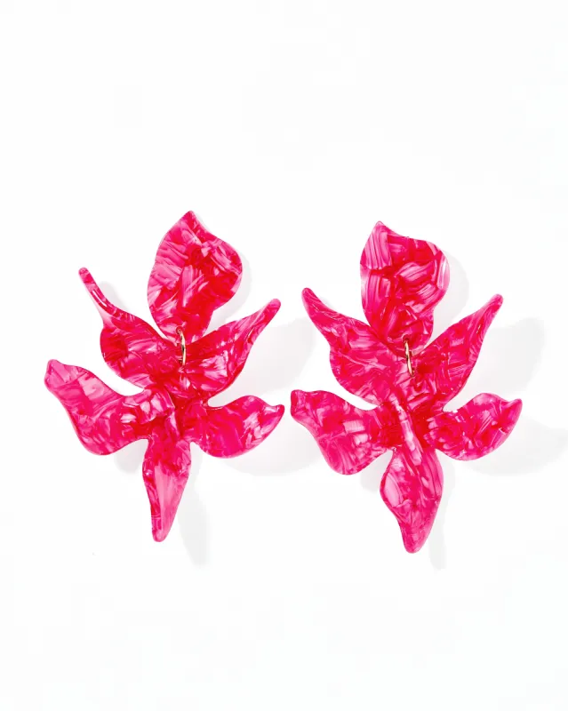 Flora Statement Earrings - Pearlized Pink sold by Buddy Love