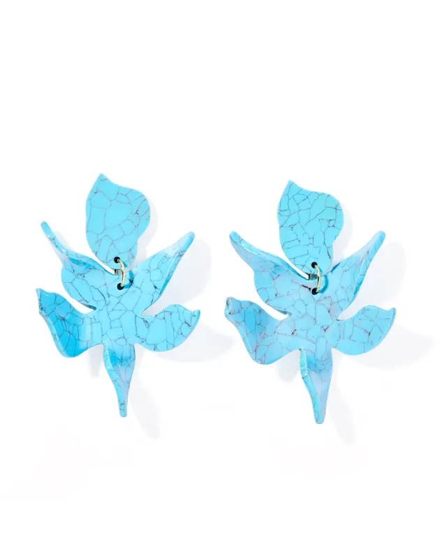Flora Statement Earrings - Turquoise sold by Buddy Love