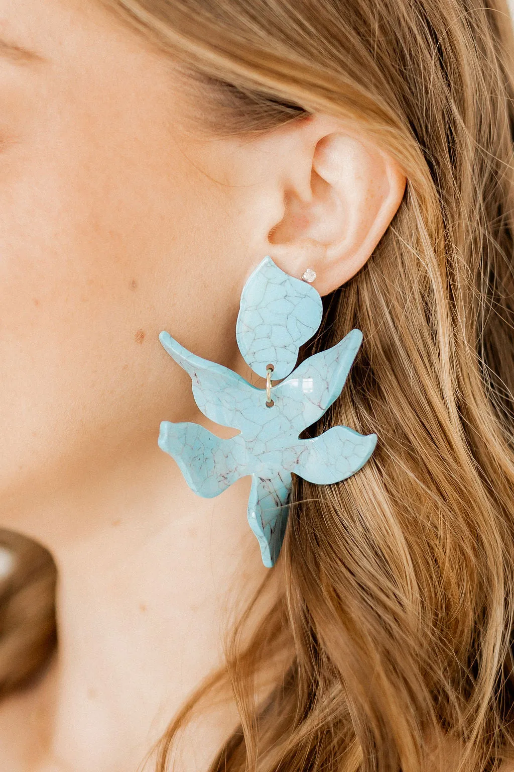 Flora Statement Earrings - Turquoise sold by Buddy Love product image thumbnail 4