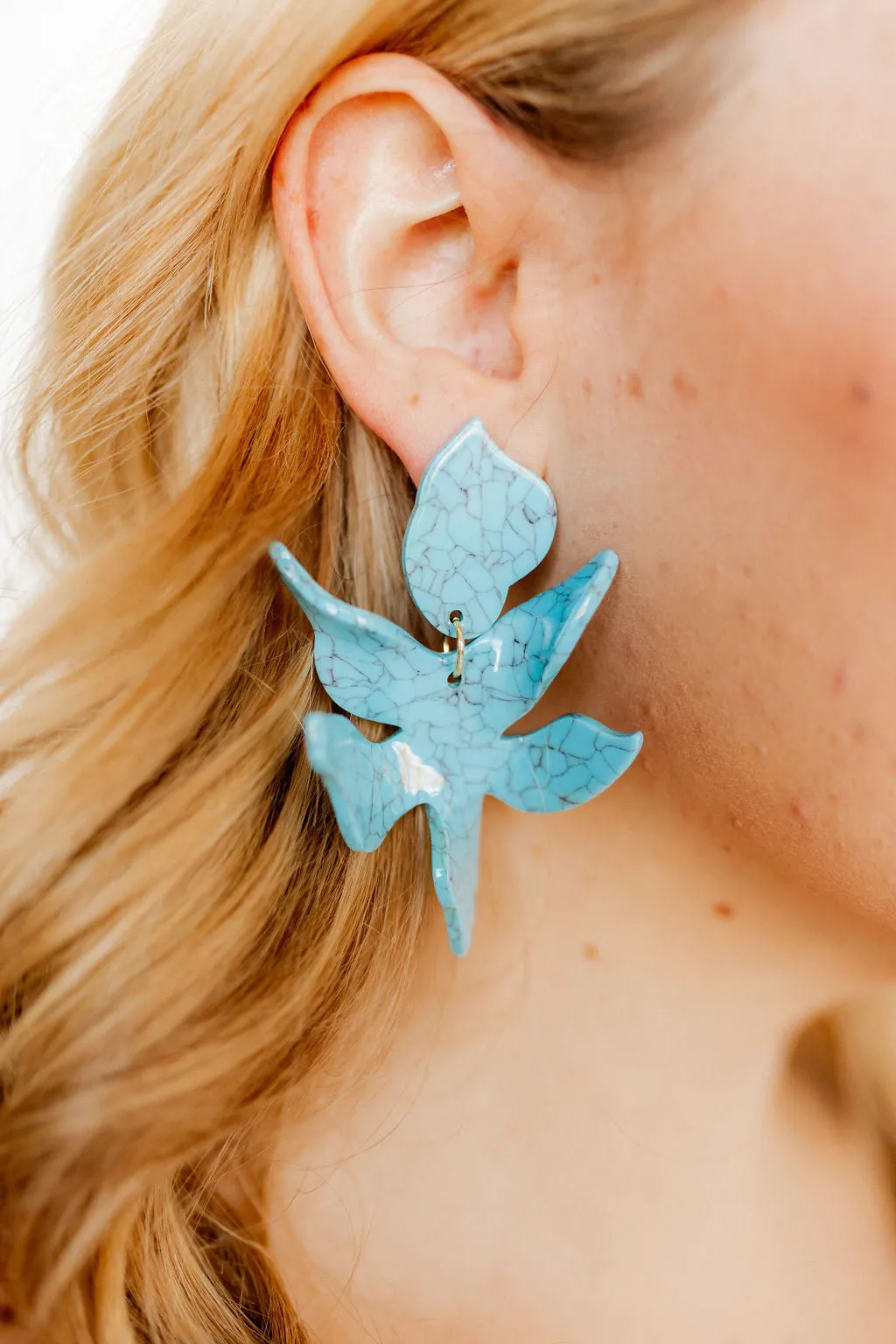 Flora Statement Earrings - Turquoise sold by Buddy Love product image thumbnail 2