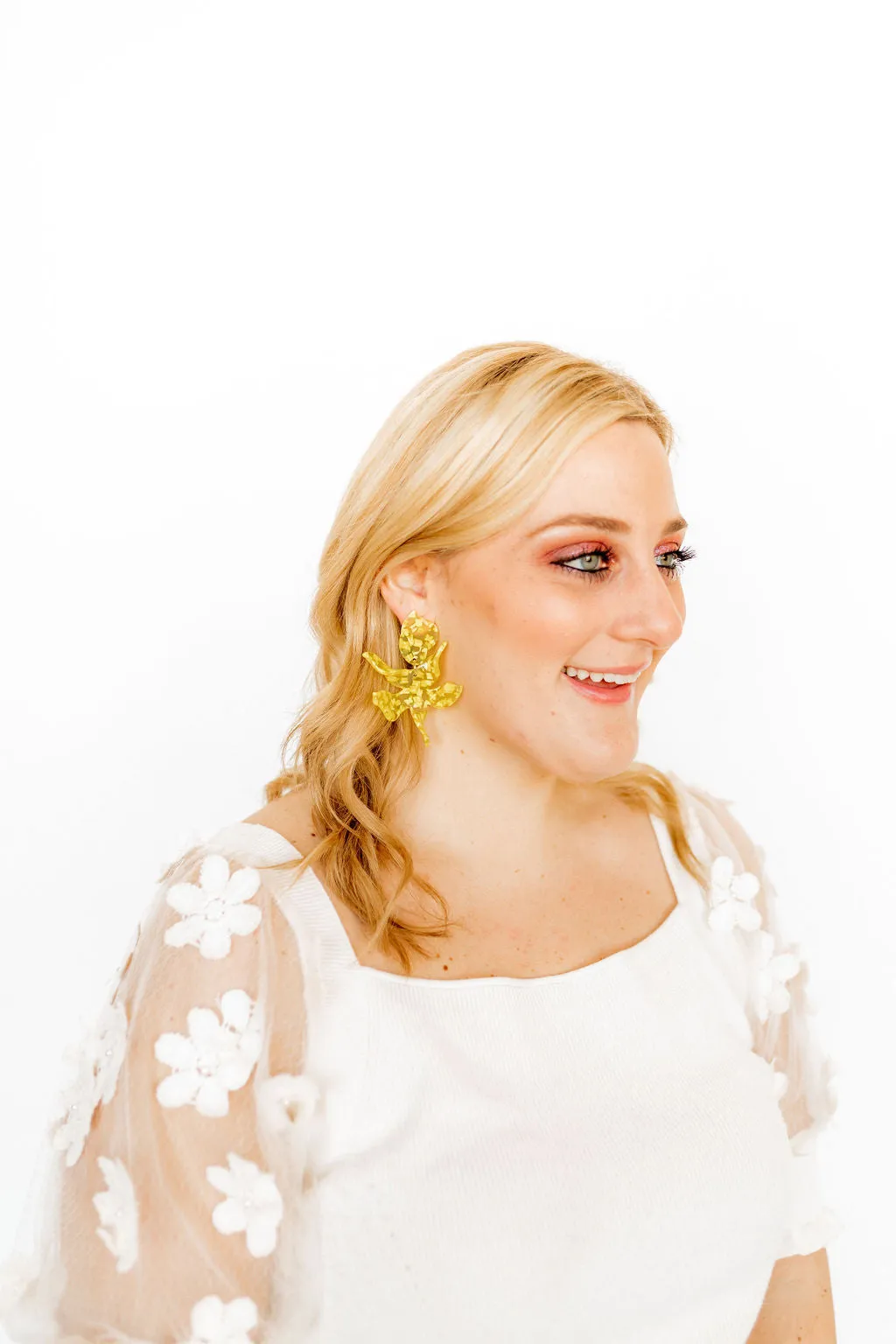 Flora Statement Earrings - Sunshine sold by Buddy Love product image thumbnail 5