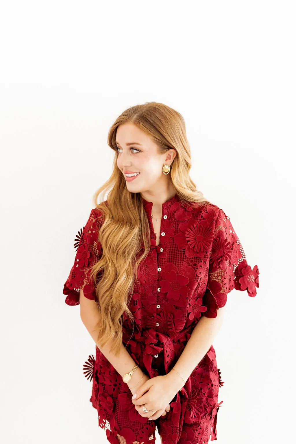 Colette Gold Oval Earrings sold by Buddy Love product image thumbnail 4