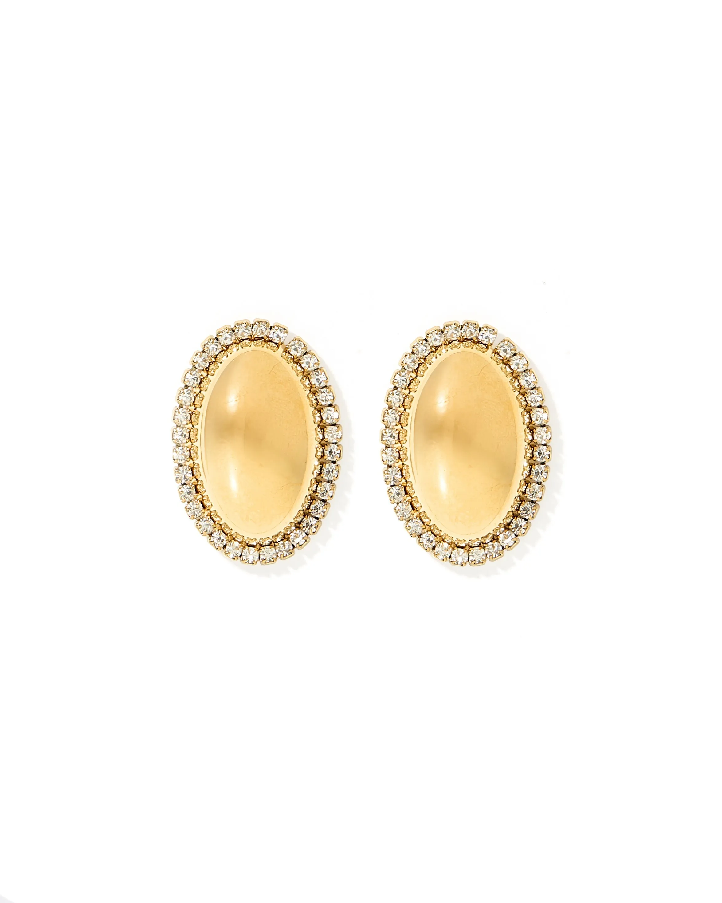 Colette Gold Oval Earrings sold by Buddy Love