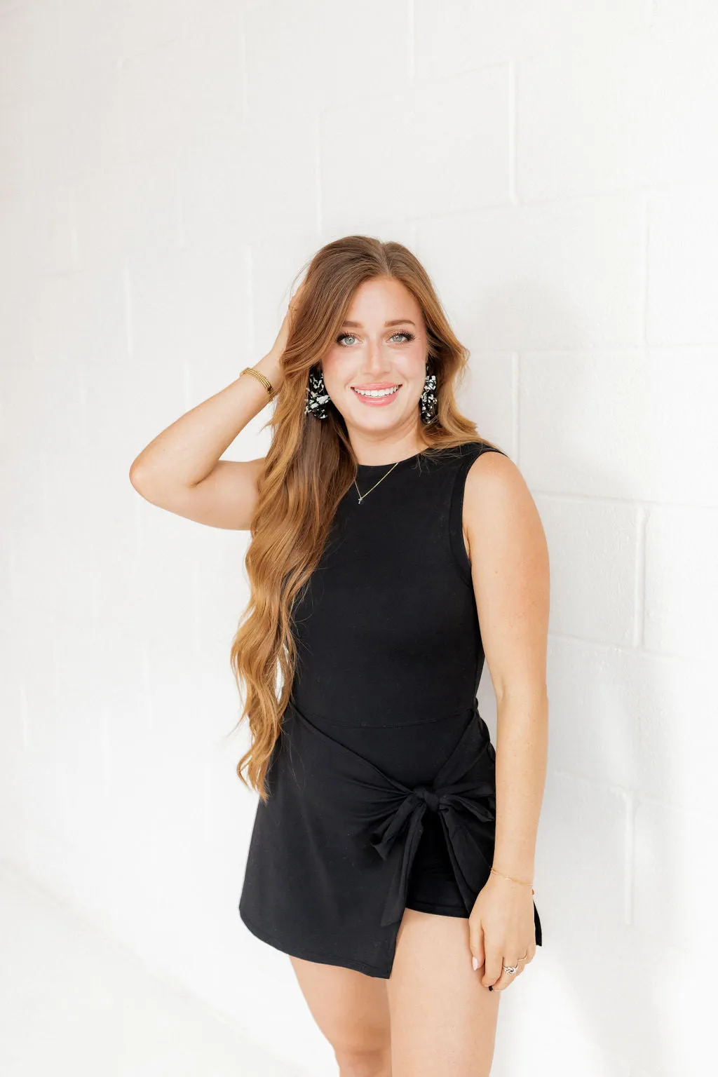 Flora Statement Earrings - Black & White sold by Buddy Love product image thumbnail 4