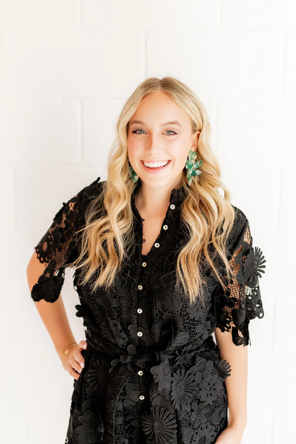 Flora Statement Earrings - Alpine Green sold by Buddy Love product image thumbnail 4