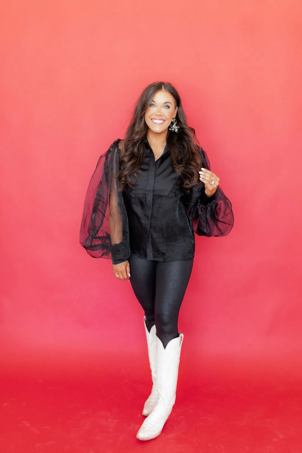 Flora Statement Earrings - NYE Black and Gold sold by Buddy Love product image thumbnail 4