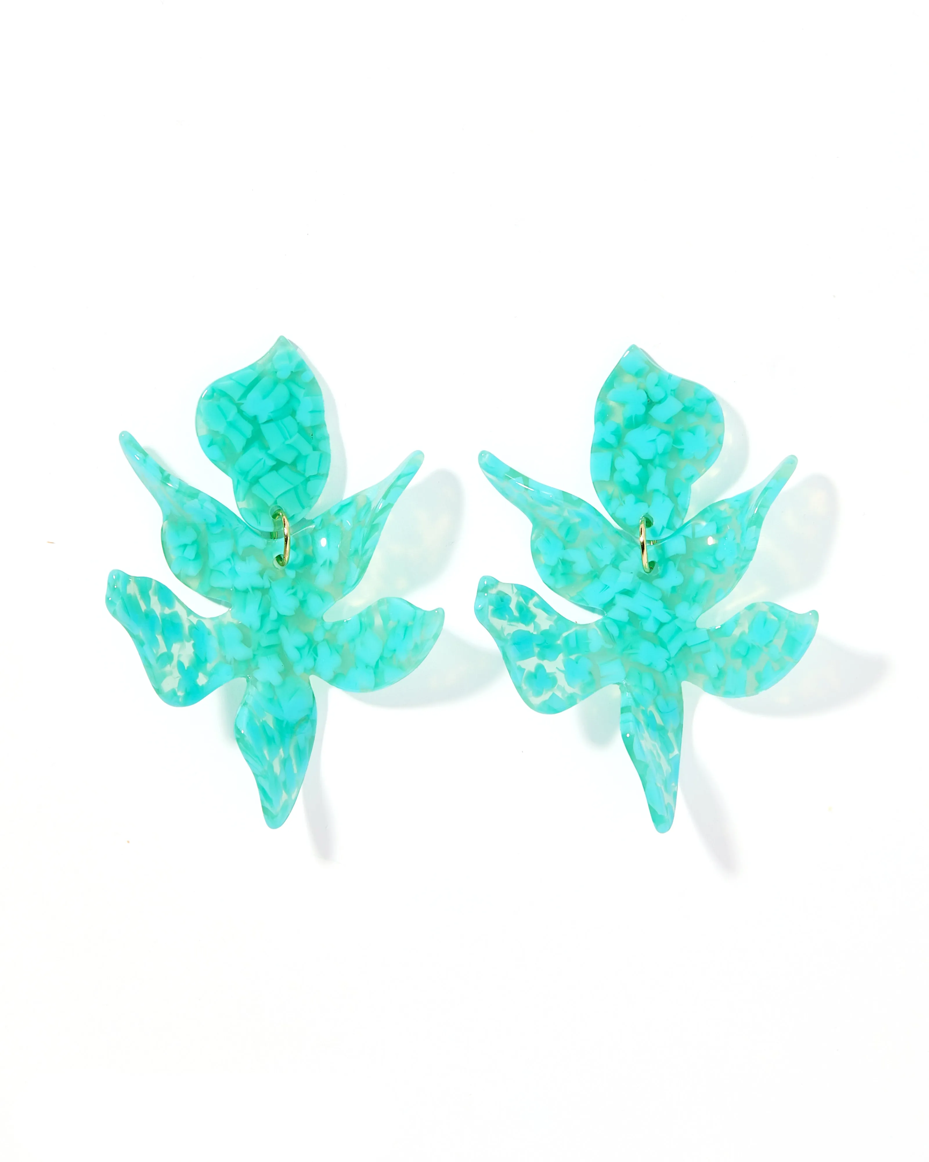Flora Statement Earrings - Aquamarine sold by Buddy Love