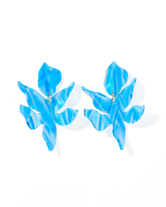 Flora Statement Earrings - Blue Iris sold by Buddy Love