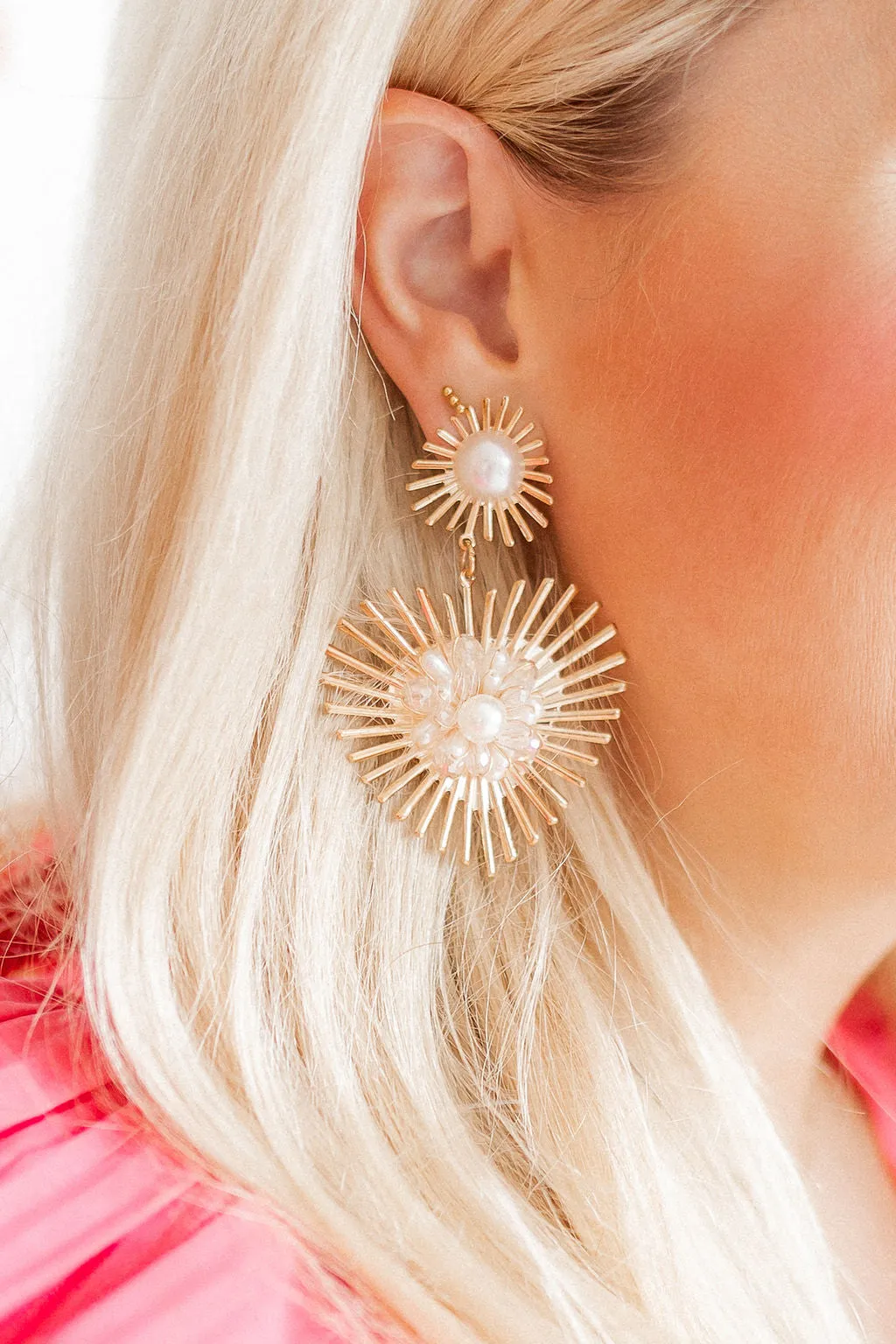Fiona Pearl Heart Statement Earrings sold by Buddy Love product image thumbnail 2