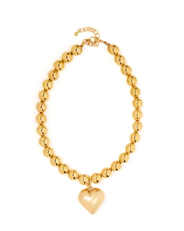 Sabrina Gold Heart Necklace sold by Buddy Love