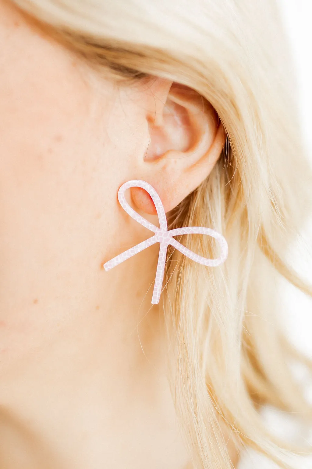 Lola Bow Earrings - Disco Pink sold by Buddy Love product image thumbnail 2