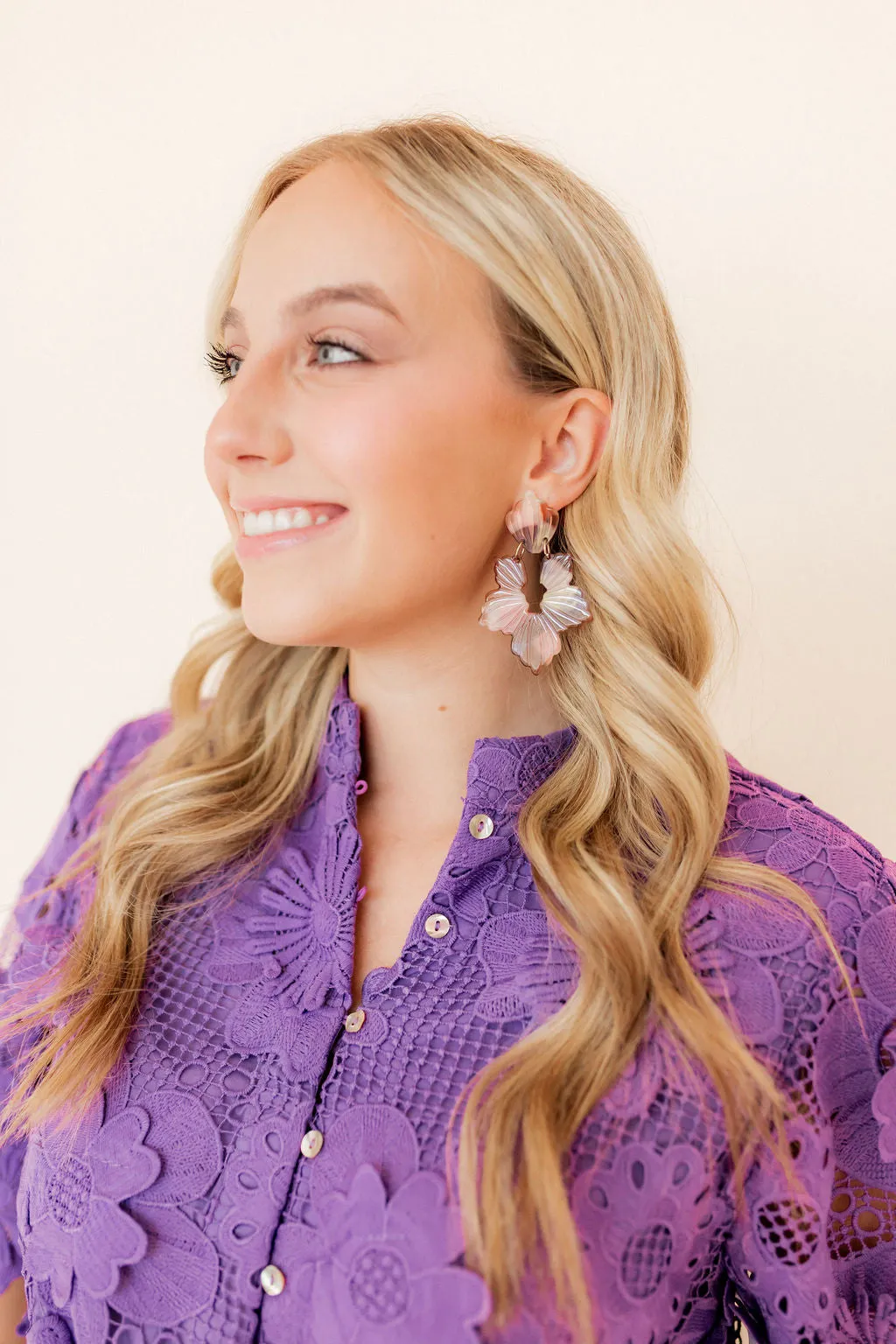 Michelle Statement Earring - Lavender Honey sold by Buddy Love product image thumbnail 5