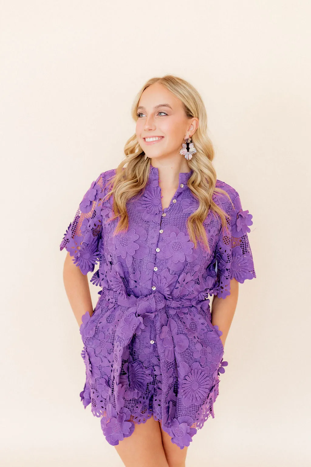 Michelle Statement Earring - Lavender Honey sold by Buddy Love product image thumbnail 4