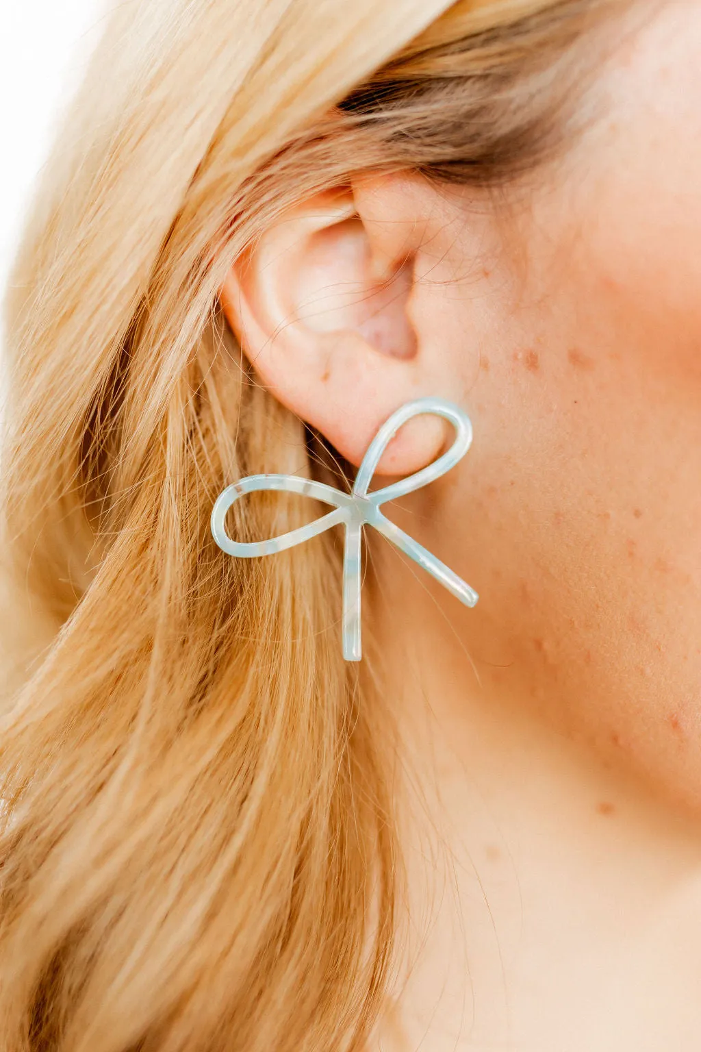 Lola Bow Earrings - Teal Sprinkles sold by Buddy Love product image thumbnail 2