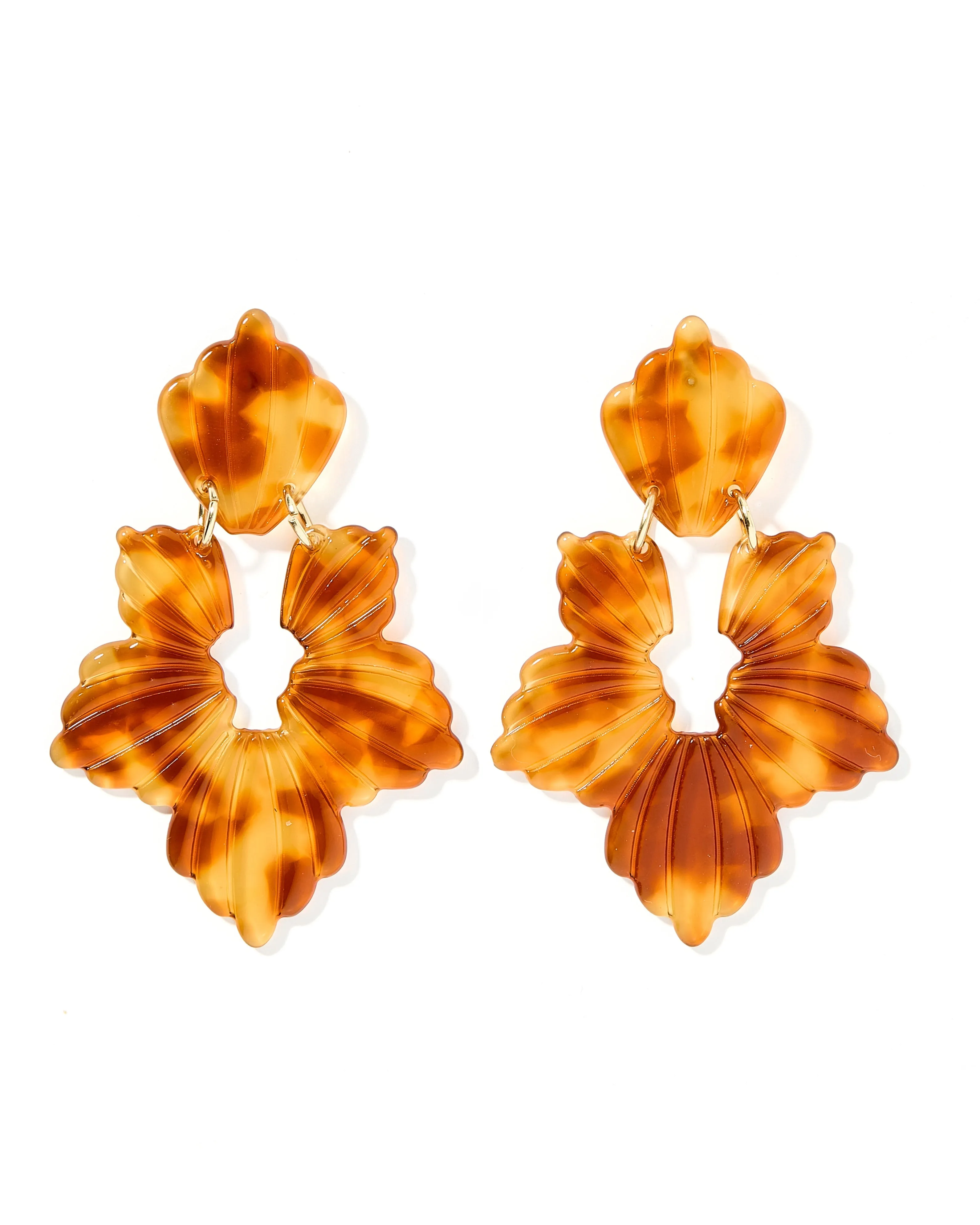 Michelle Statement Earring - Caramel sold by Buddy Love