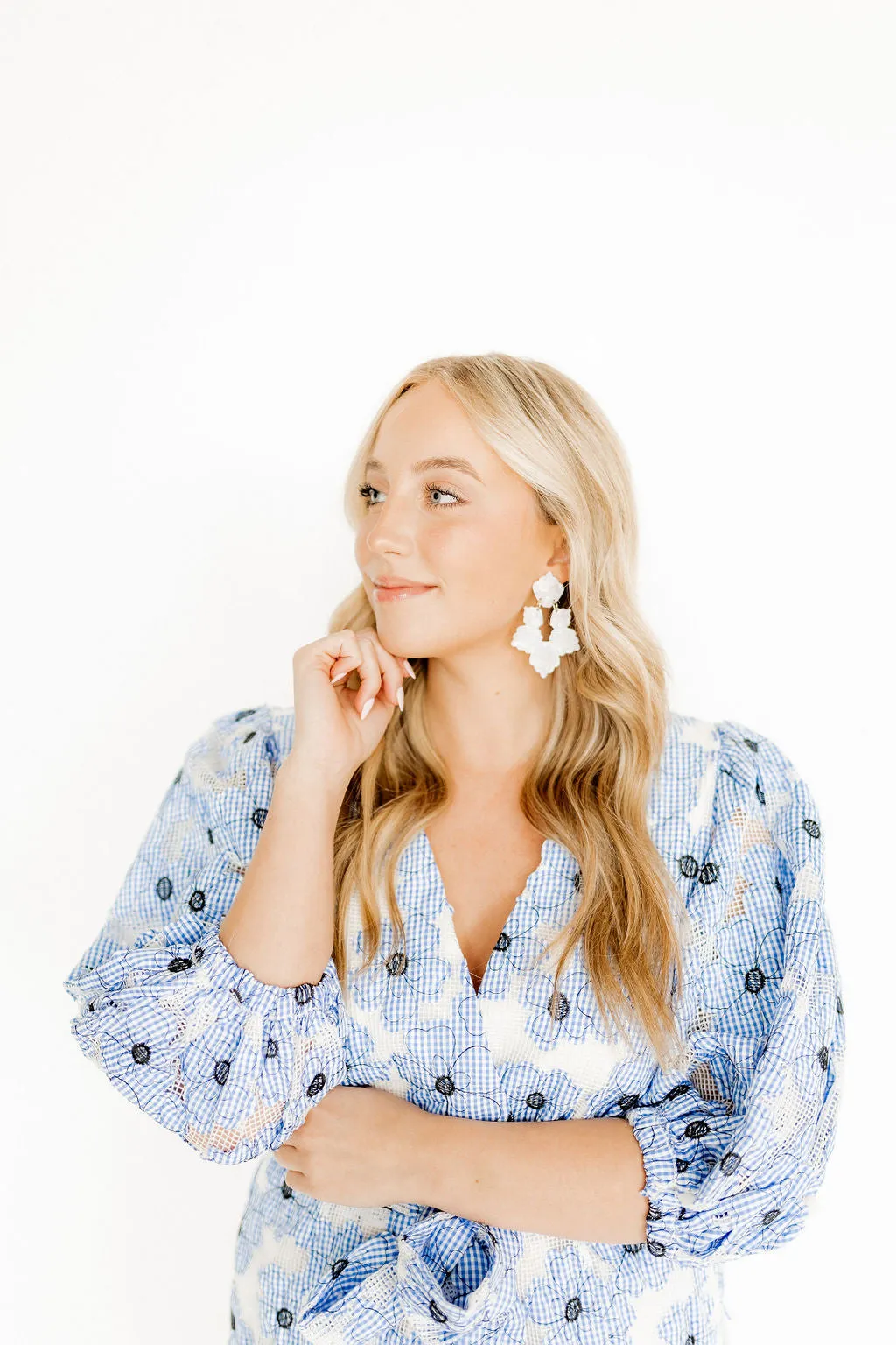 Michelle Statement Earring - Pearl White sold by Buddy Love product image thumbnail 3