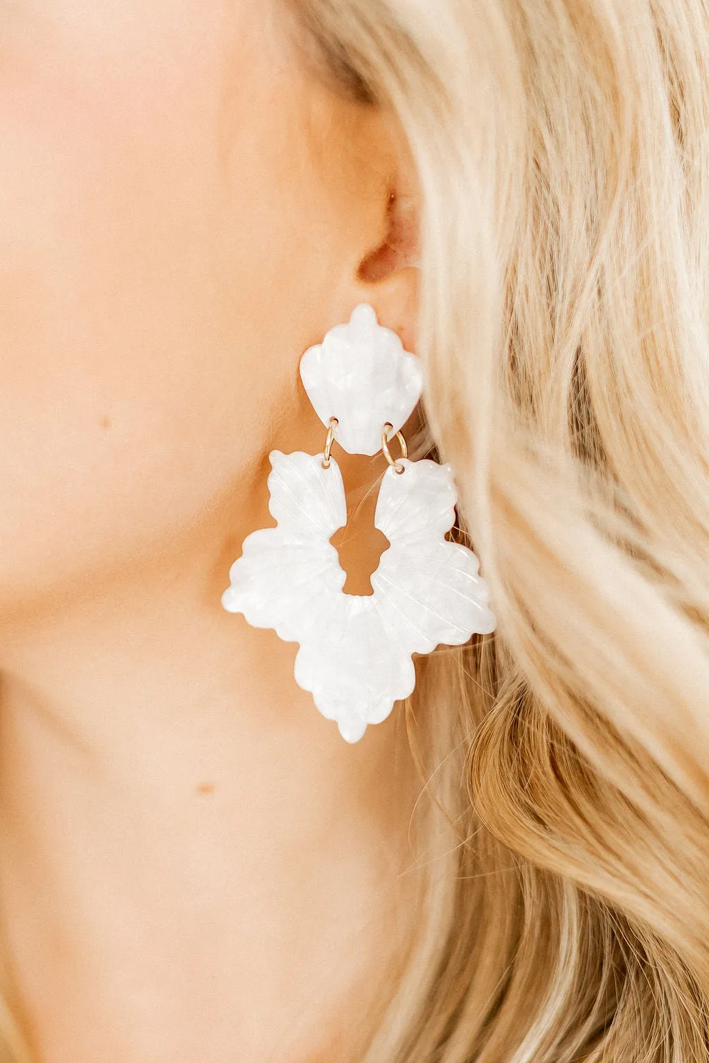 Michelle Statement Earring - Pearl White sold by Buddy Love product image thumbnail 2
