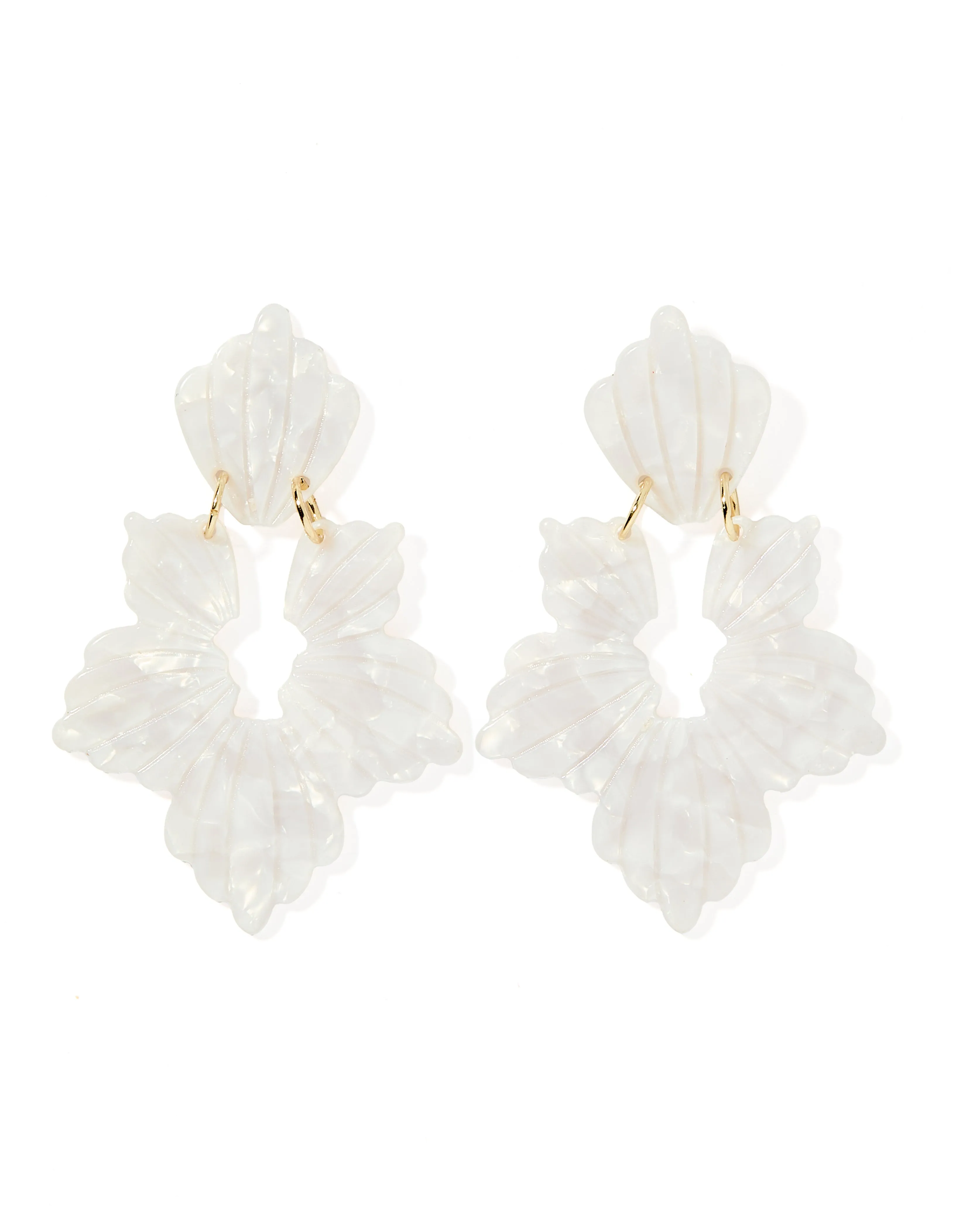 Michelle Statement Earring - Pearl White sold by Buddy Love
