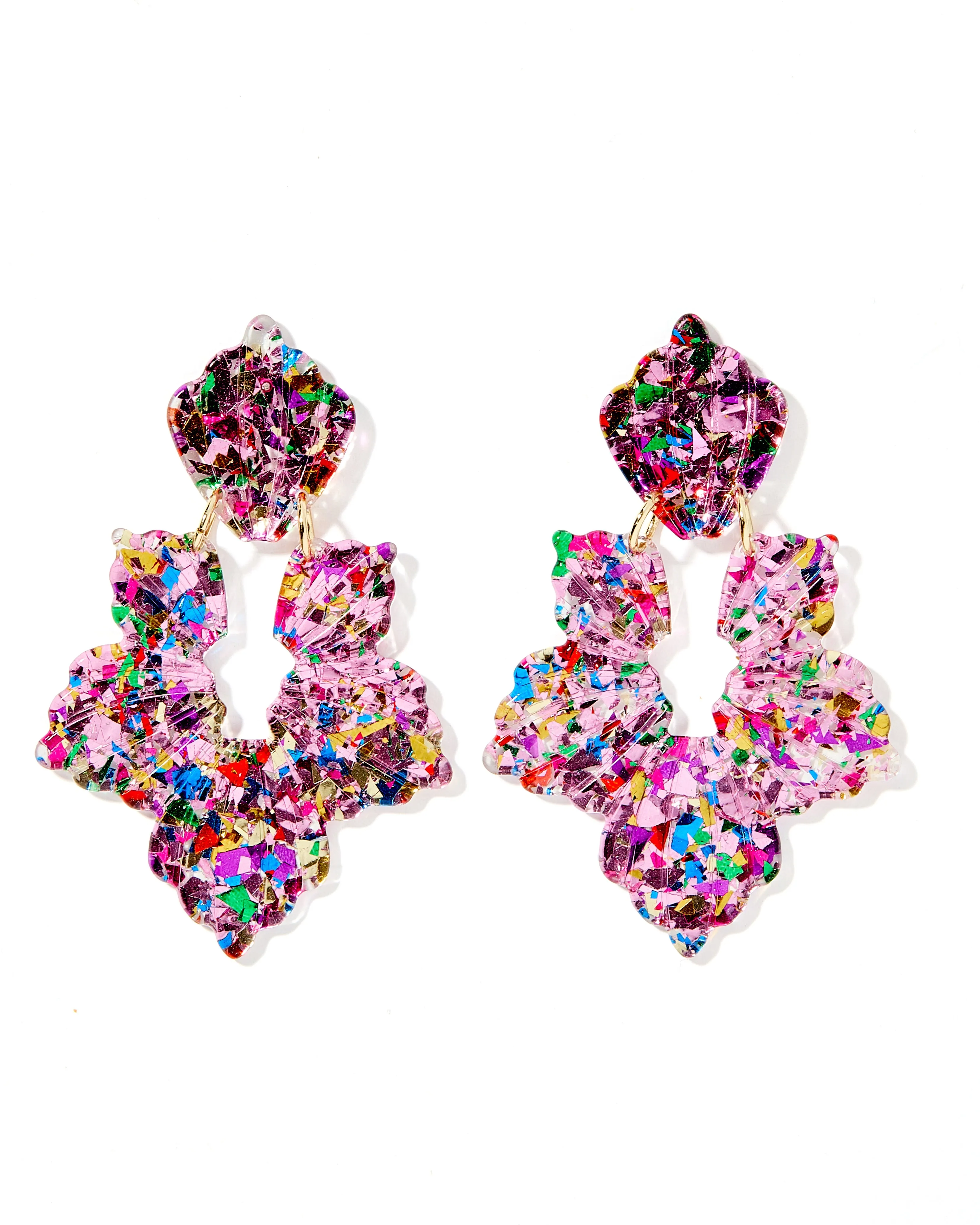 Michelle Statement Earring - Pink Birthday Confetti sold by Buddy Love