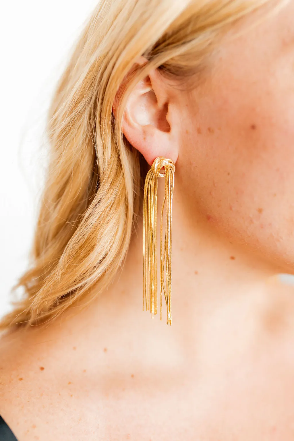 Natalie Gold Drop Earring sold by Buddy Love product image thumbnail 2