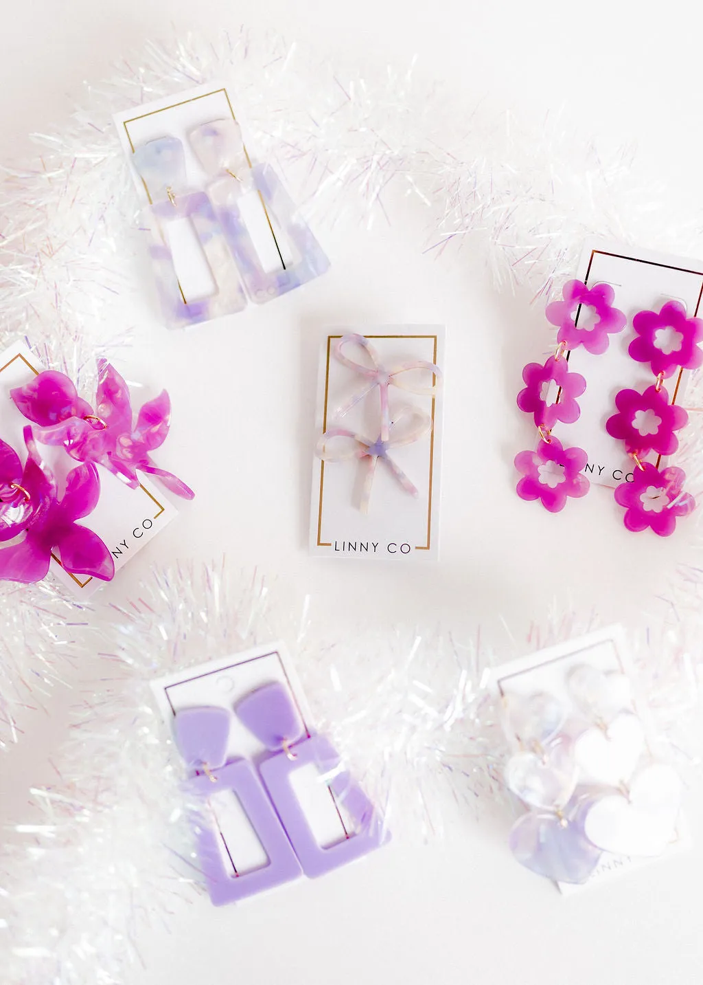 Lola Bow Earrings - Purple Sprinkles sold by Buddy Love product image thumbnail 5