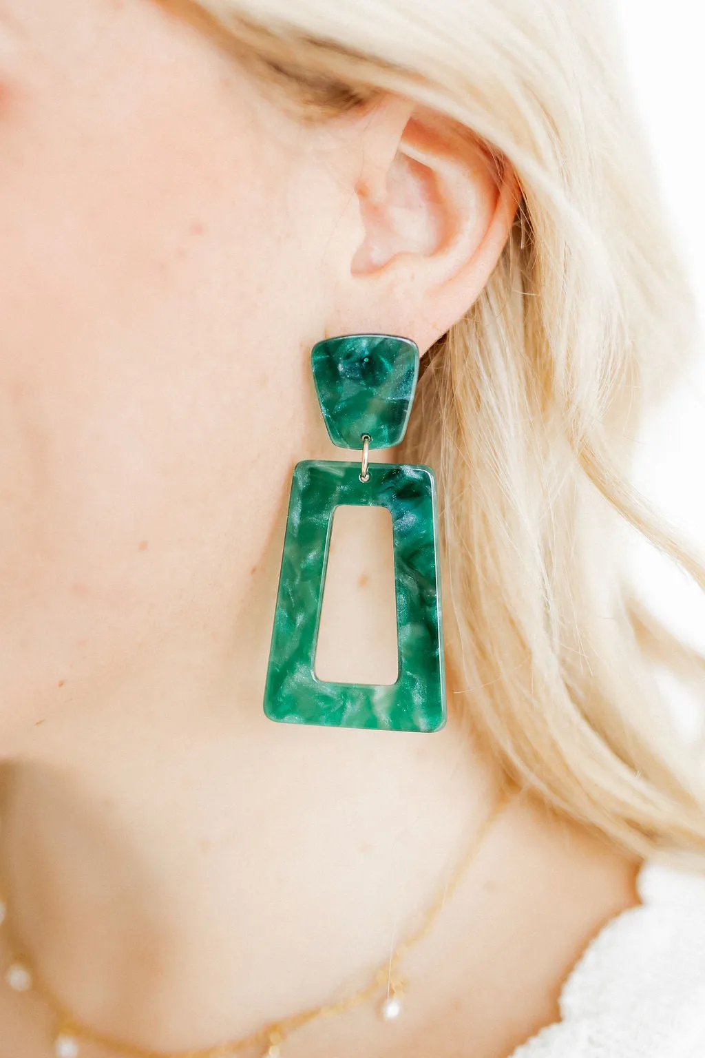 Kennedy Statement Earring - Forest Green sold by Buddy Love product image thumbnail 2