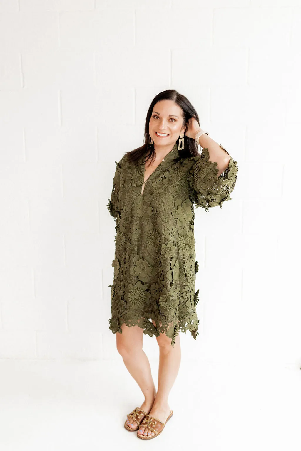 Kennedy Statement Earring - Champagne Checkered sold by Buddy Love product image thumbnail 3